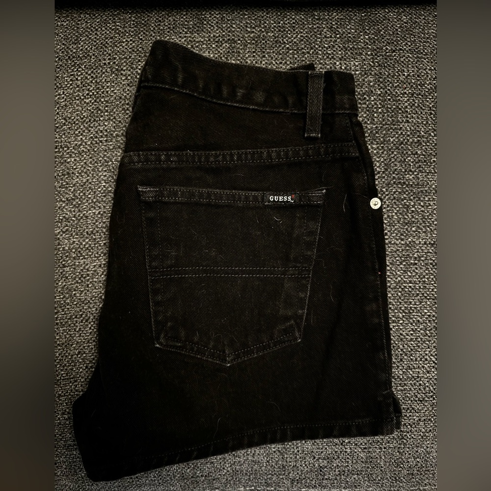 Guess Black Denim Shorts